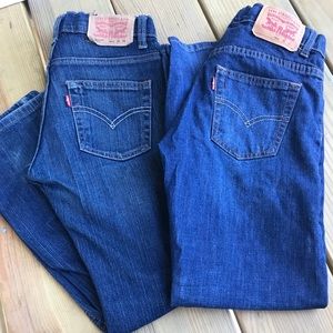BOYS 2 pairs of LEVI JEANS